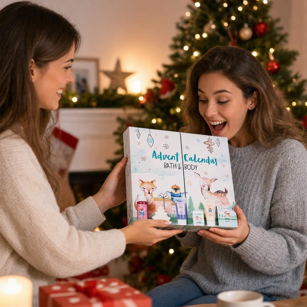 Kalendarz adwentowy Happy Holidays 2021 dla dziewczynek z 24 produktami