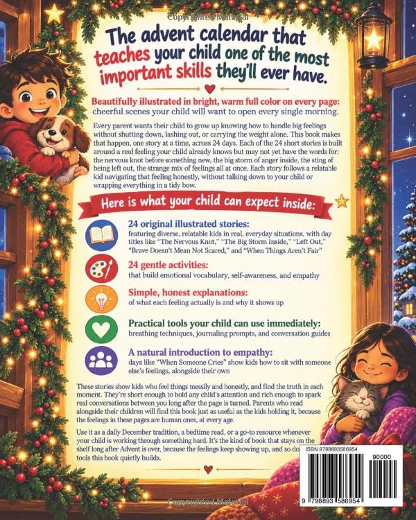 Wydanie: Angielski Toni Sonnenberg (Autor) Format: Miękka oprawa Emotions Advent Calendar for Kids: 24 Days of Illustrated Stories and Gentle Activities Fo