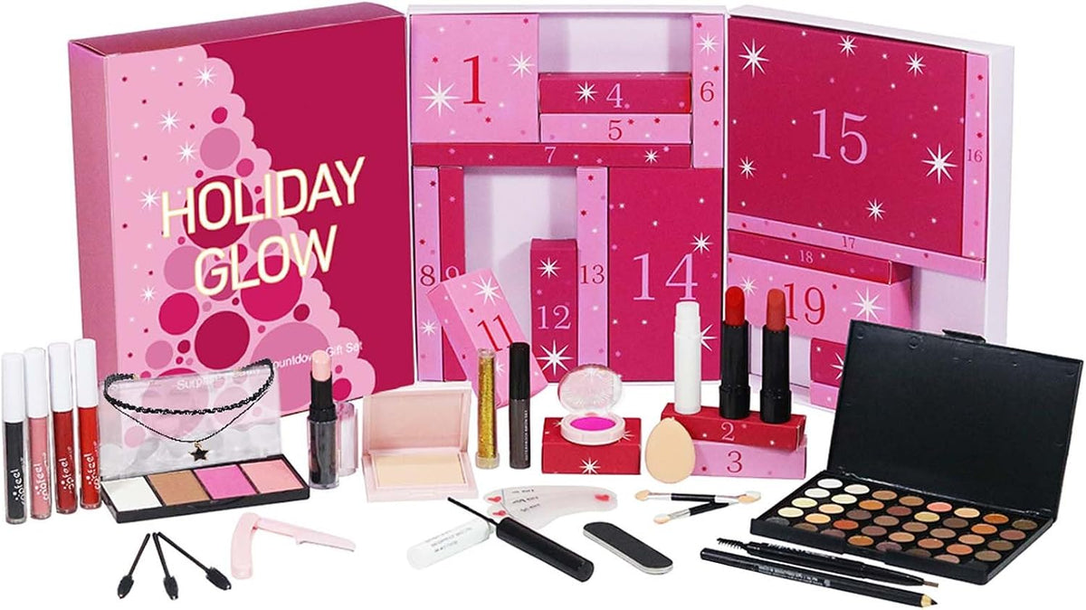 Clawrex Beauty kalendarz adwentowy 2025, 24 sztuki kalendarz adwentowy 2025 zestaw do makijażu dla