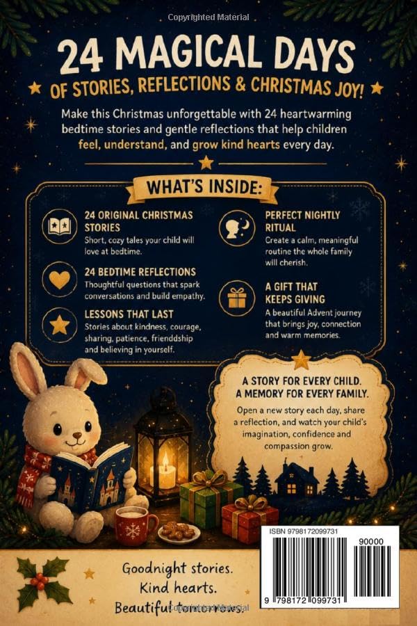 Wydanie: Angielski Charlie M. Dawson (Autor) Format: Miękka oprawa Advent Calendar 2026: 24 Christmas Bedtime Stories for Kids : Heartwarming Holiday Tales w