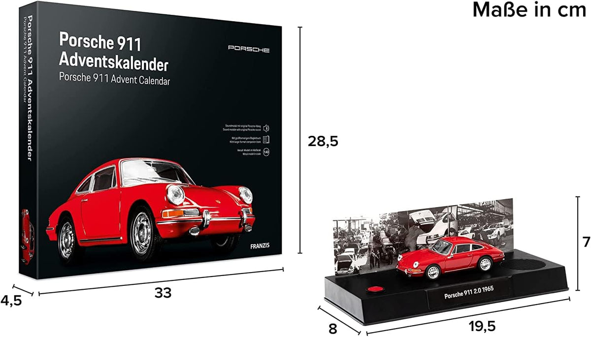 Franzis FRANZIS Porsche 911 55199 Kalendarz adwentowy Czerwony metalowy
