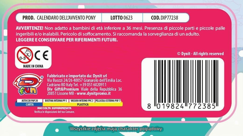 DYNIT D-FUN - Kalendarz adwentowy Pony, DIP77238