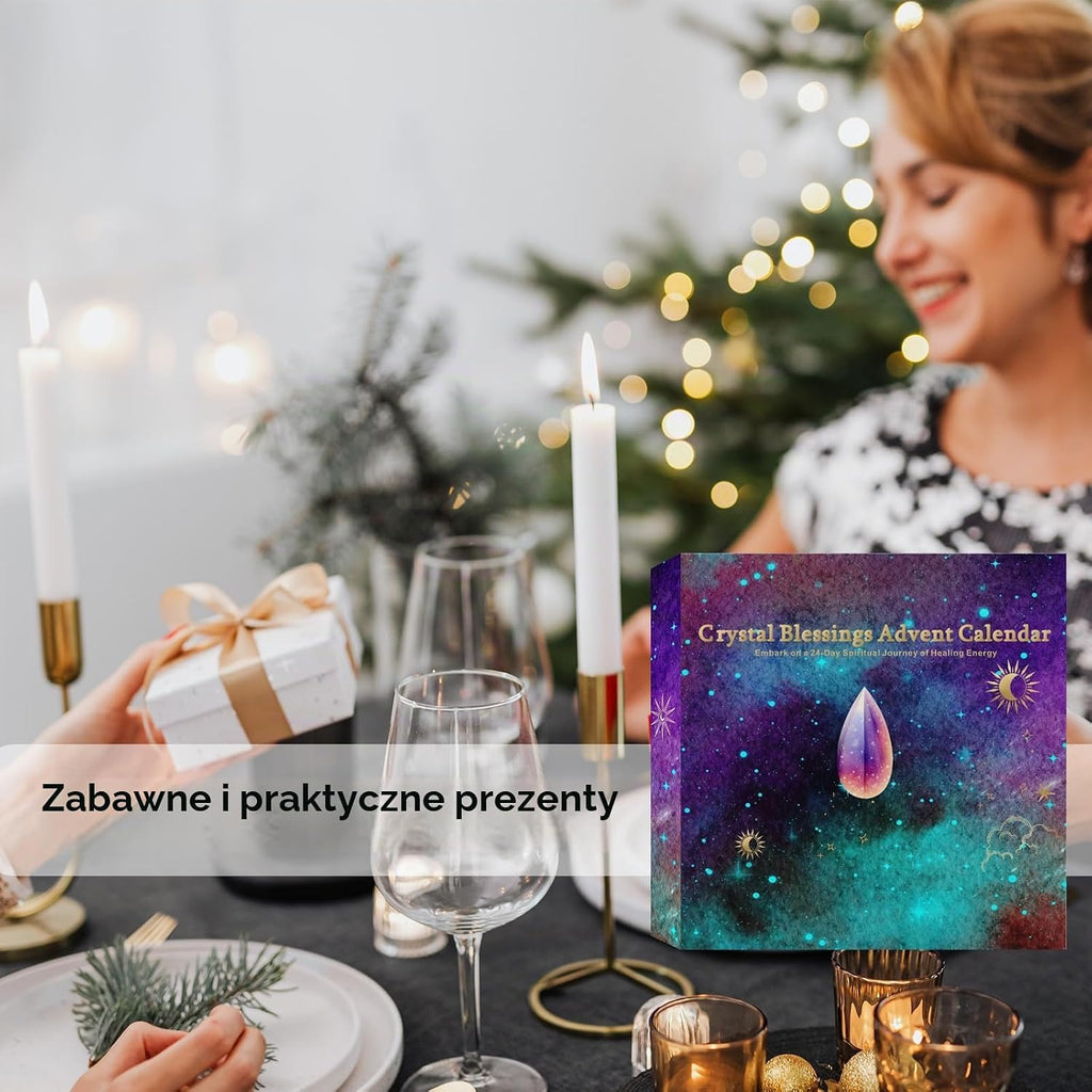 ONEHAUS Kalendarz adwentowy kryształ 24 – Zielony i czerwony
