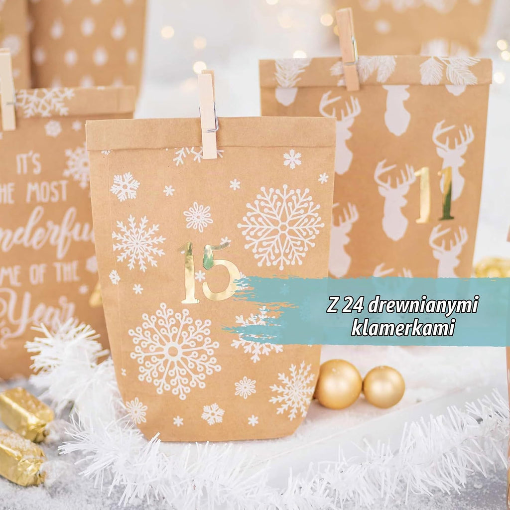 Papierdrachen DIY kalendarz adwentowy do wypełnienia – 24 drukowane