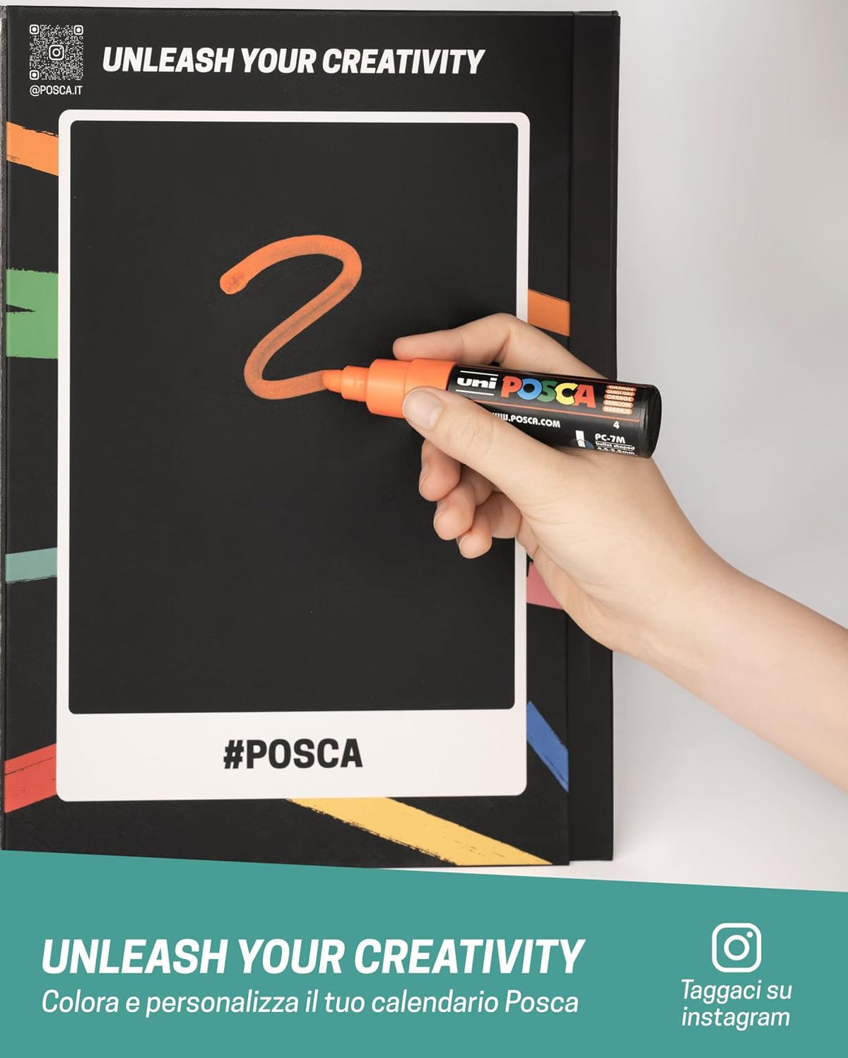 POSCA Posca M 84026121 Kalendarz Adwentowy, Czarny, 24 artykuły