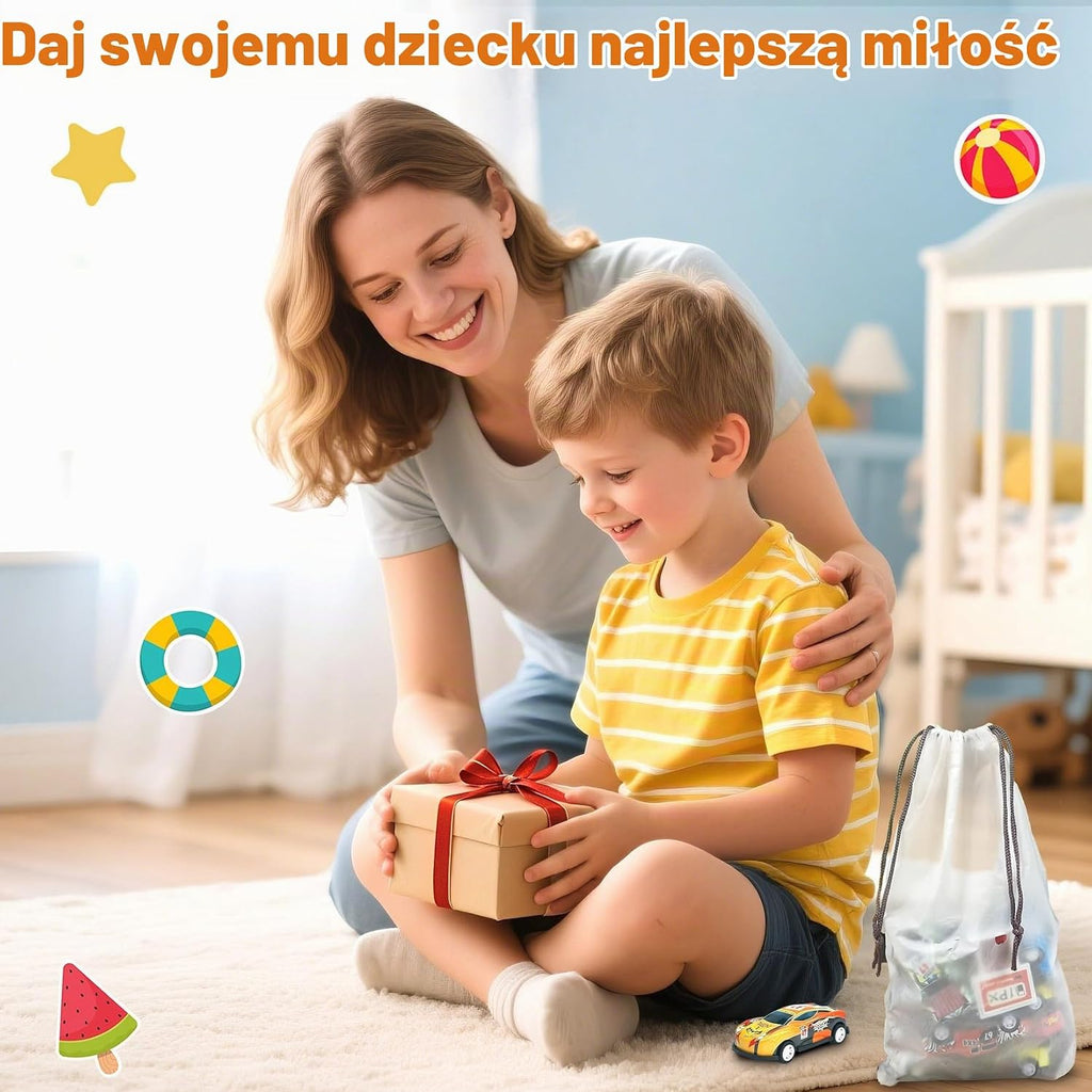 TOYABI Metalowy kalendarz adwentowy – zabawkowe samochody do zabawy