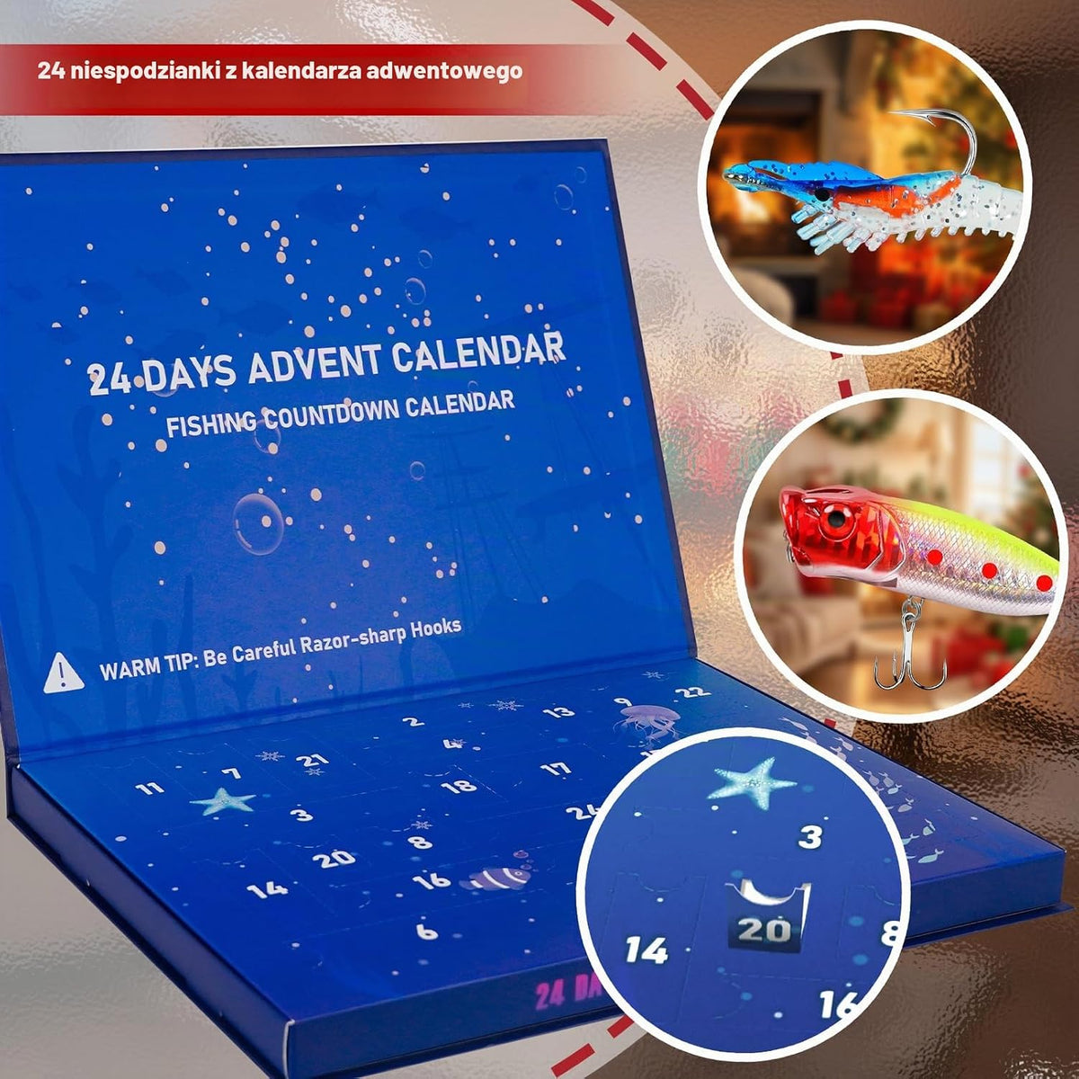 Miaikoe Kalendarz adwentowy z wędkarstwem