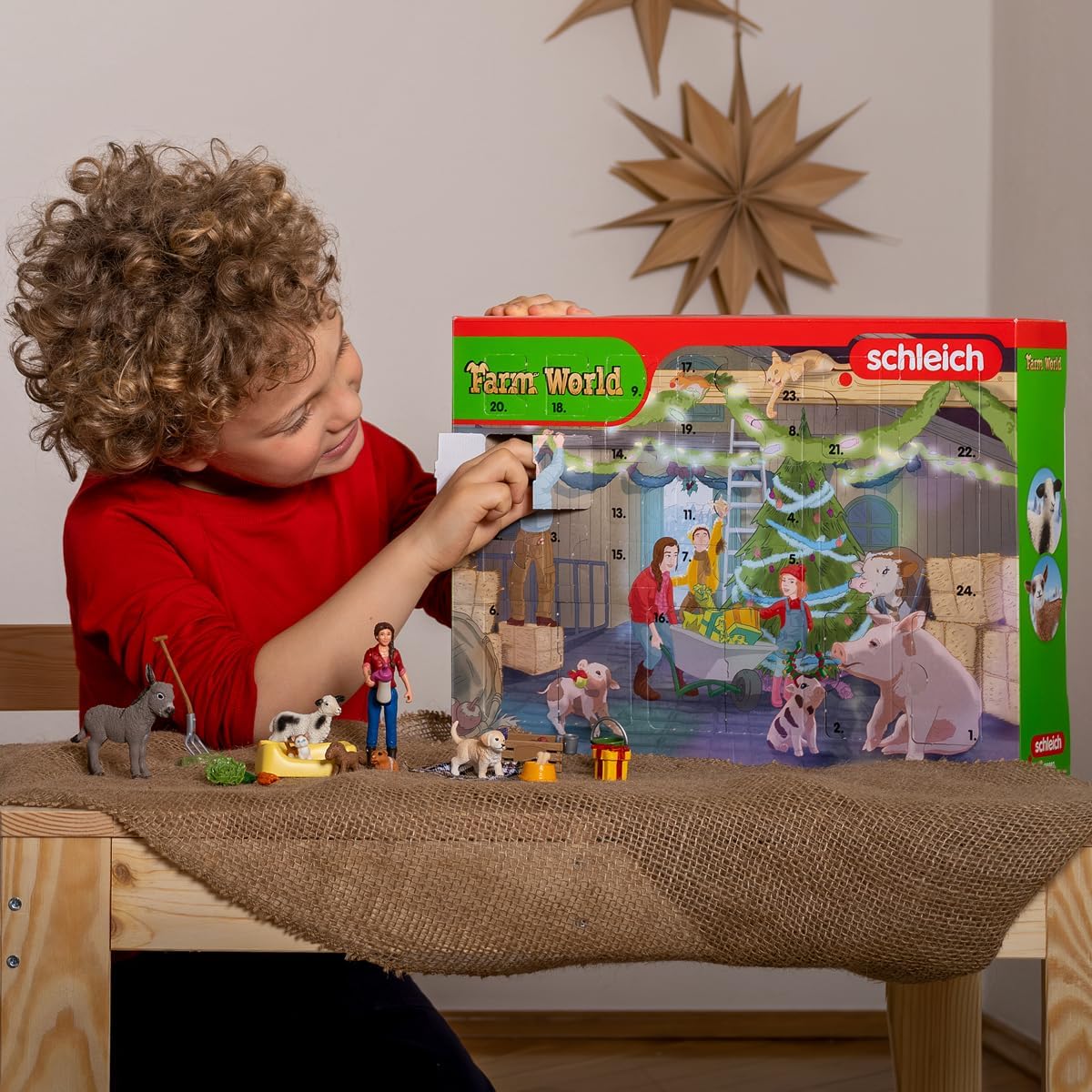 Schleich schleich 98983 Kalendarz adwentowy 2023 FW, od 3 lat, FARM WORLD - Zestaw do zabawy, 24 ka