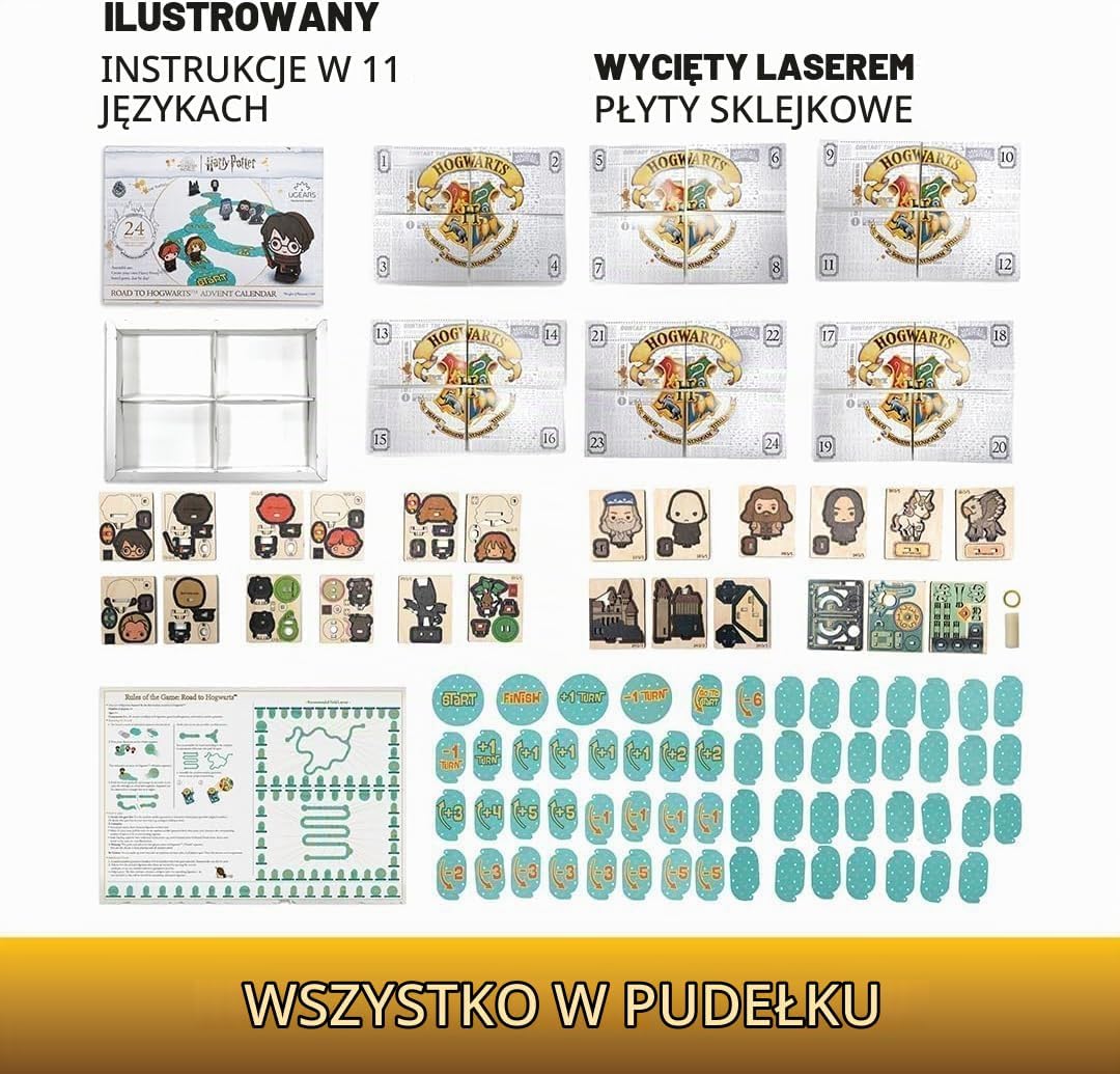 UGEARS Harry Potter Droga do Hogwartu – kalendarz adwentowy 3D