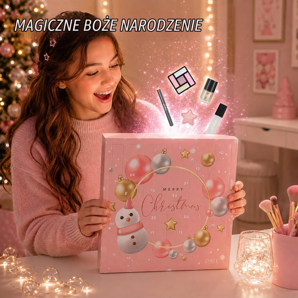ZMILE COSMETICS Kalendarz adwentowy Snowman – 24 wegańskie kosmetyki