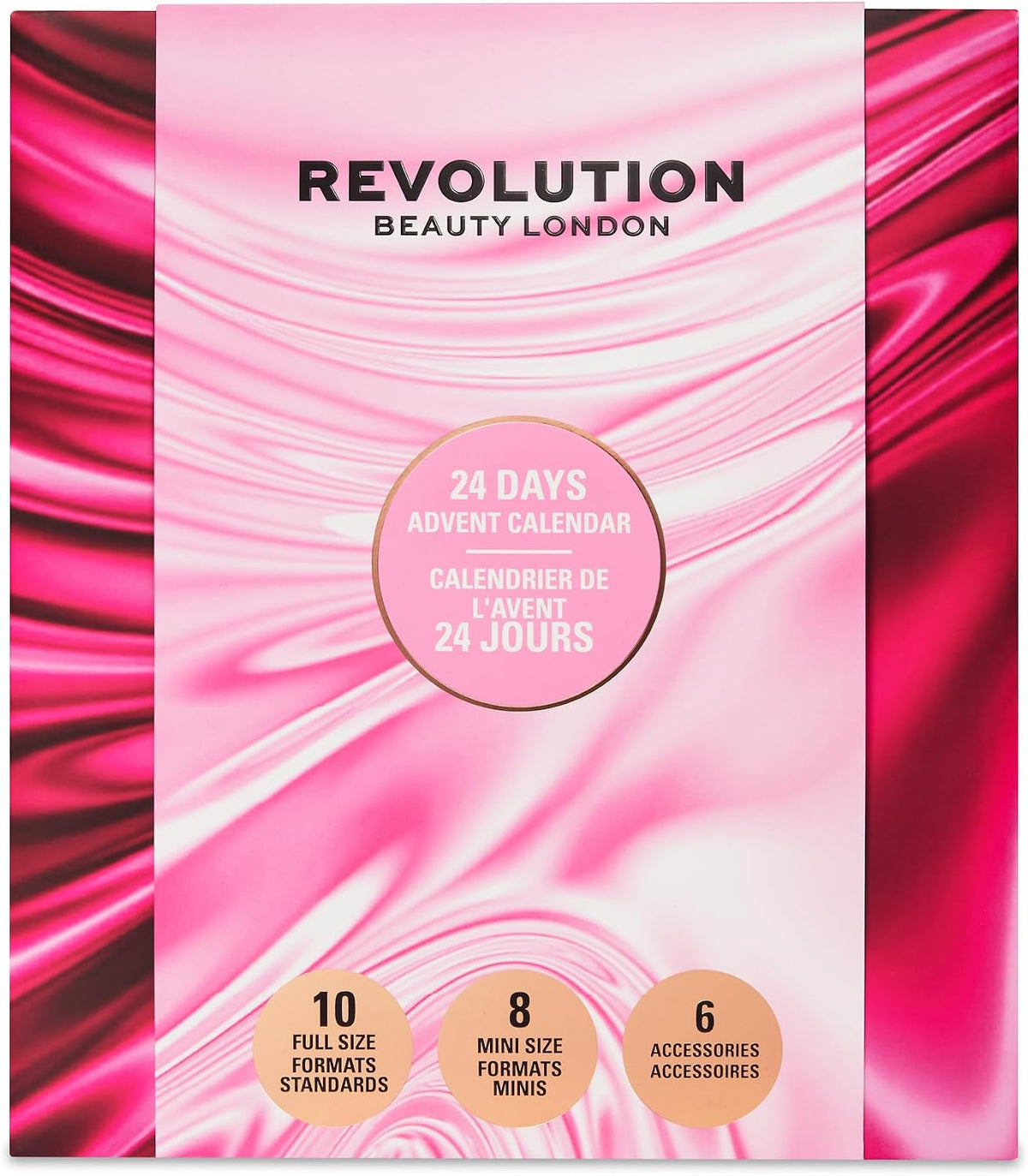 Revolution Beauty London Revolution 24-dniowy adwentowy kalendarz kosmetyczny 2026, świąteczny
