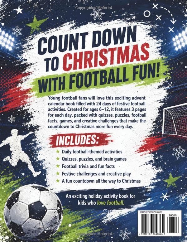 Wydanie: Angielski Oliver Oliver (Autor) Format: Miękka oprawa Football Advent Calendar 2026: Christmas Countdown Book for Kids Ages 6–12, with 24 Days o