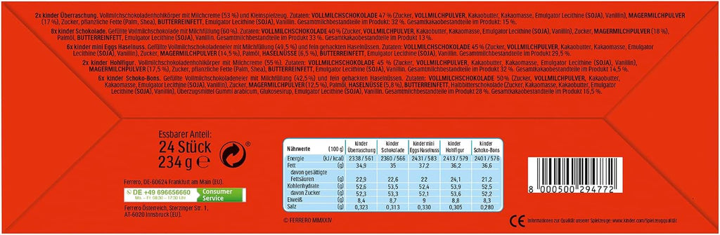 Kinder Chocolate Dziecięcy kalendarz adwentowy Mix Świąteczny Dom, 1 sztuka (1 x 224 g)