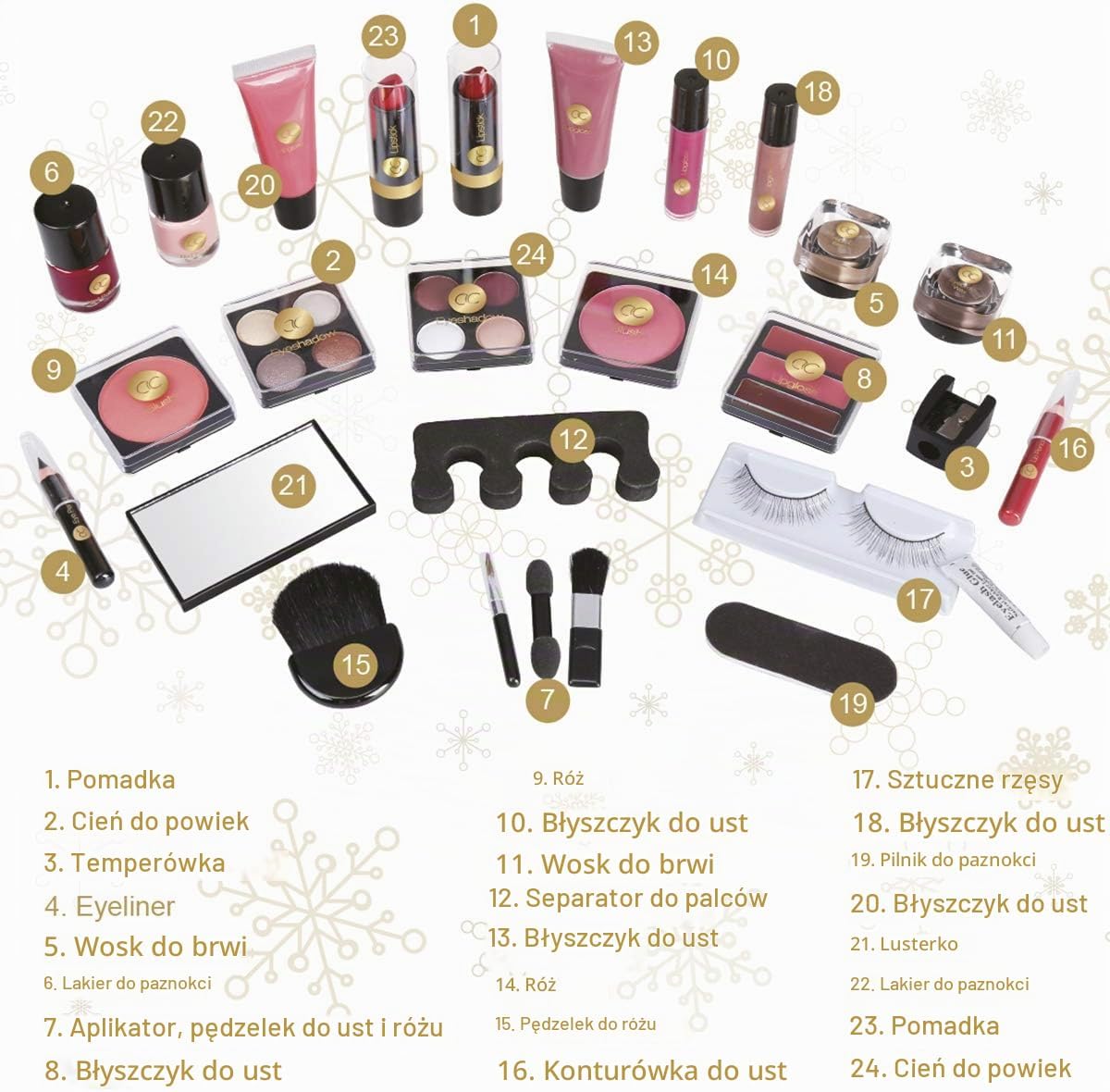 accentra Kalendarz adwentowy Beauty – 24 kosmetyki do makijażu