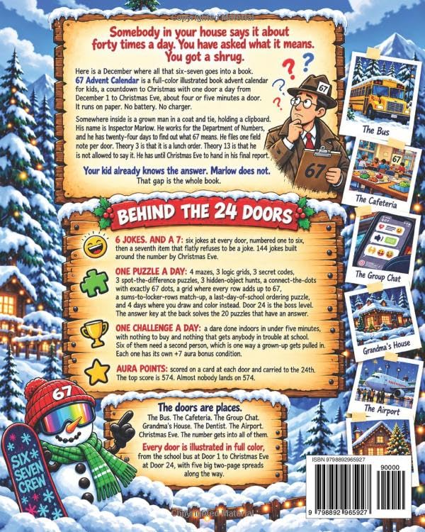 Wydanie: Angielski Theo Halvering (Autor) Format: Miękka oprawa 67 Advent Calendar: 24 Days of Six-Seven Jokes, Puzzles and Challenges for Kids Who Say It