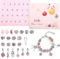 Naler 24-częściowy kalendarz adwentowy charms różowy wisiorek biżuteria