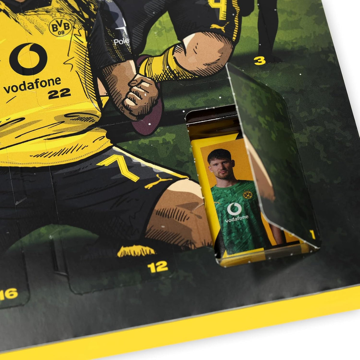 Borussia Dortmund BVB Comic Kalendarz adwentowy – plakat i autografy