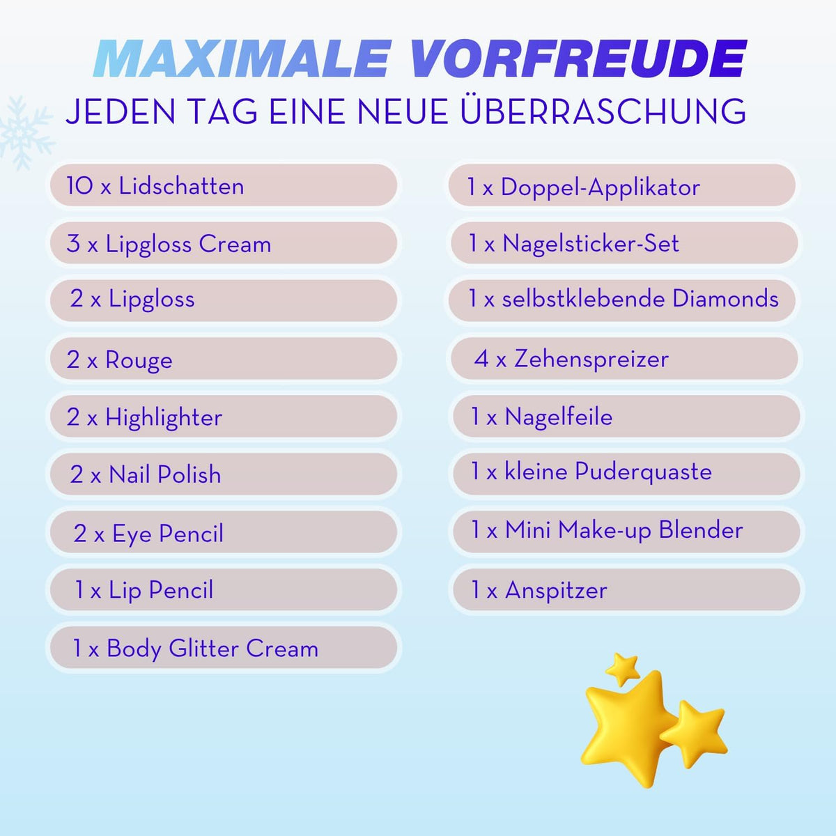 ZMILE COSMETICS Kalendarz adwentowy Snowman – 24 wegańskie kosmetyki