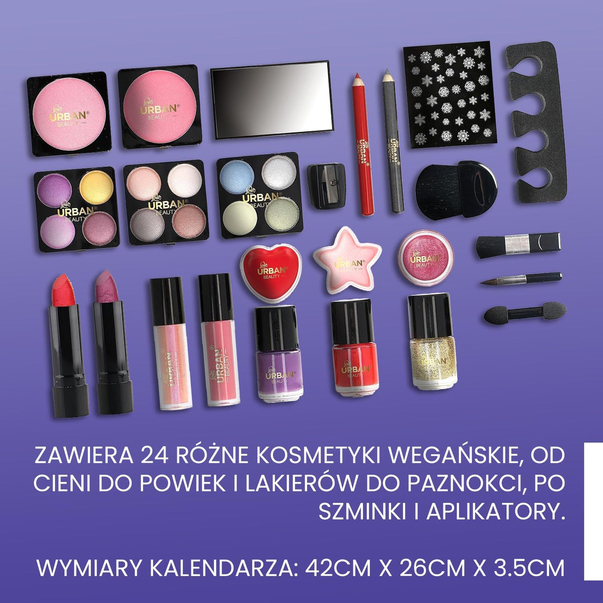 Love Urban Beauty Wegański kalendarz adwentowy z kosmetykami