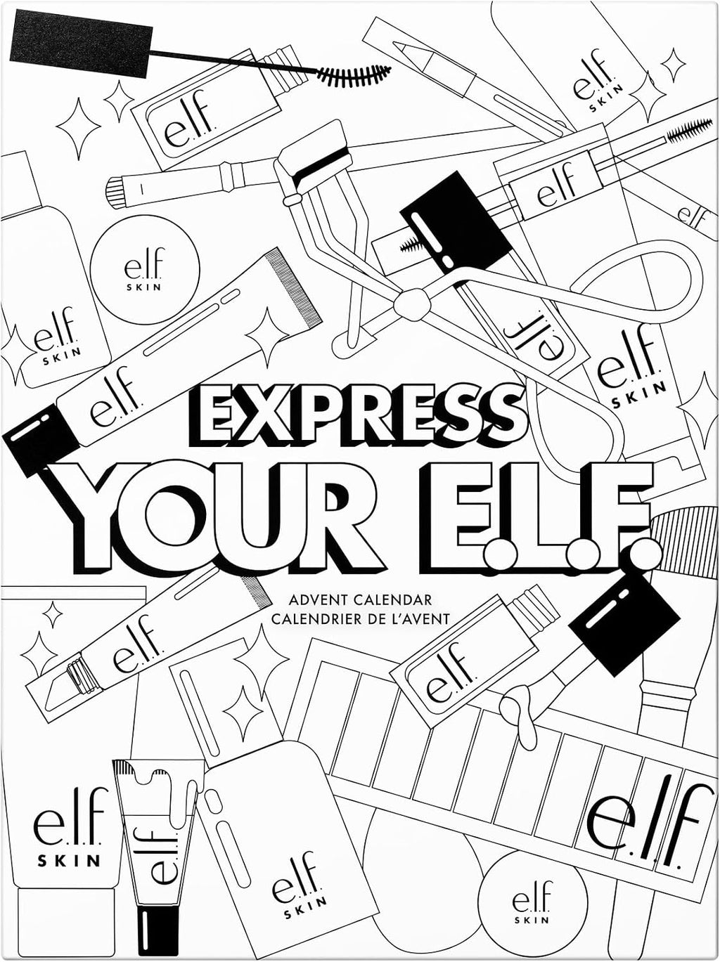 e.l.f. e.l.f. Wyraź swój kalendarz adwentowy e.l.f. na 24 dni makijażu i