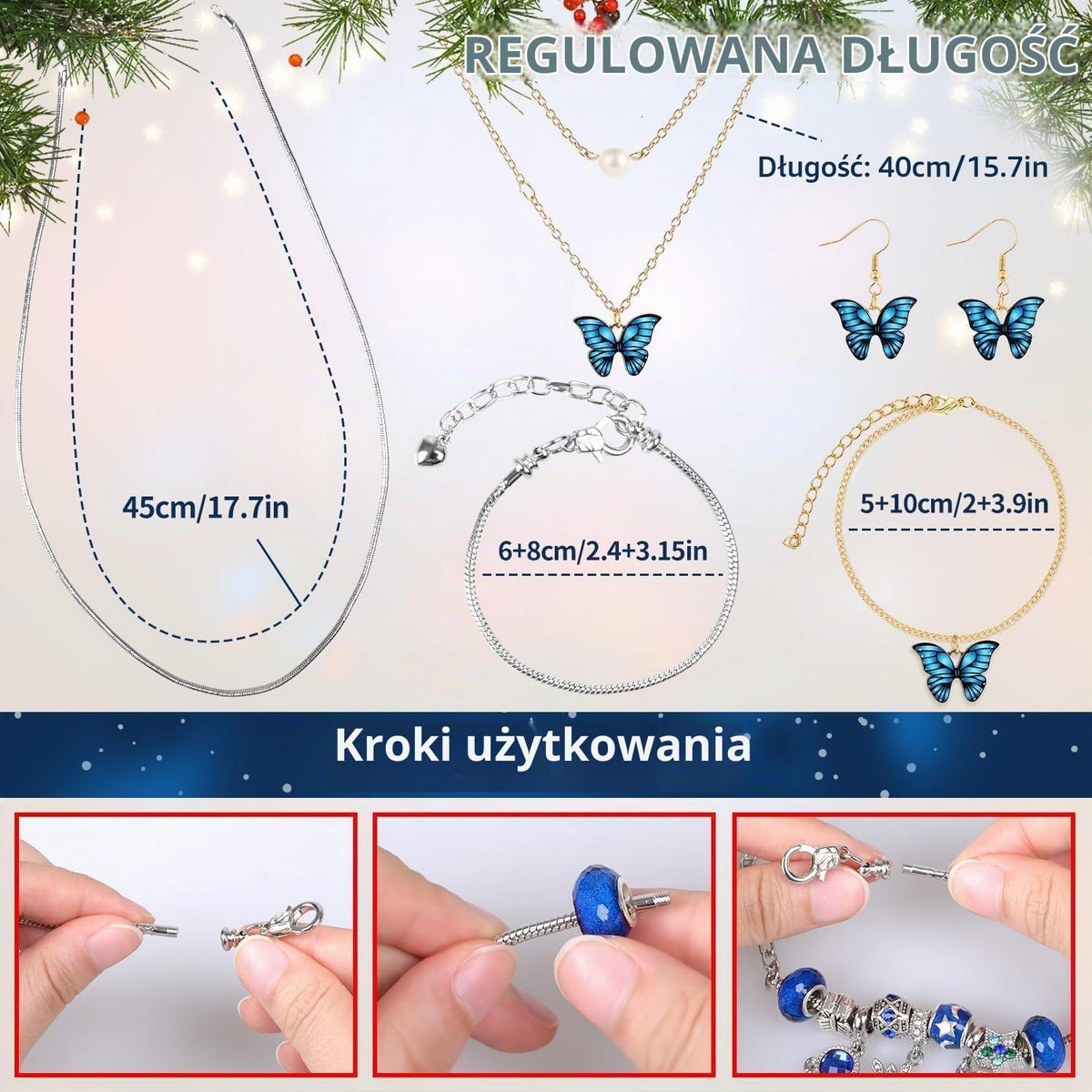 iZoeL Kalendarz adwentowy z biżuterią – bransoletki i naszyjniki