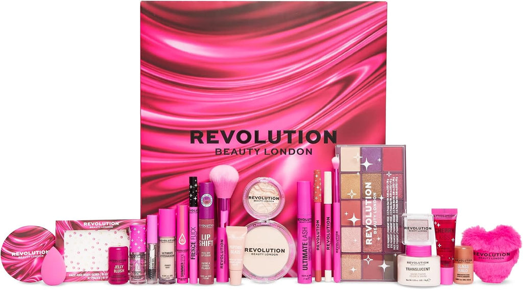 Revolution Beauty London Revolution 24-dniowy adwentowy kalendarz kosmetyczny 2026, świąteczny