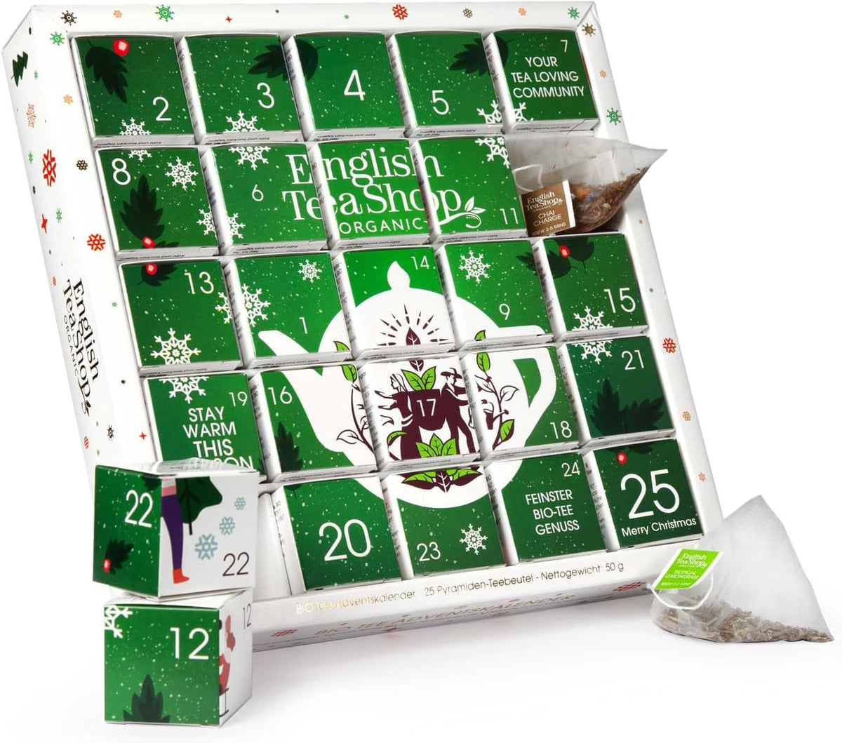 English Tea Shop Kalendarz Adwentowy ETS Green Puzzle 25 sztuk