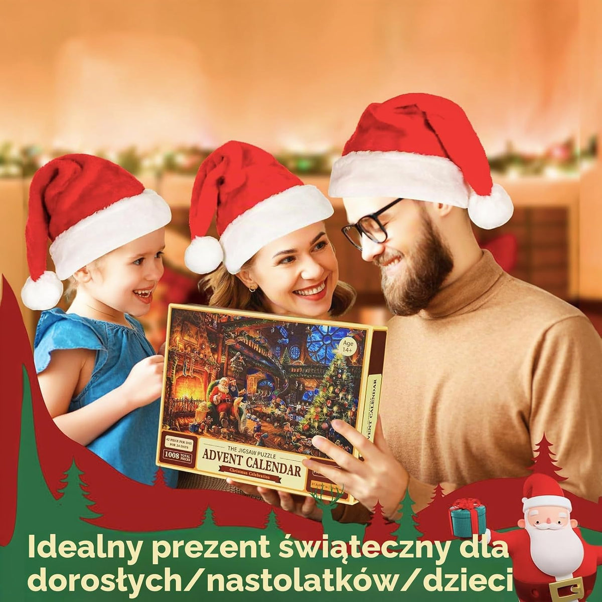 POPOYU Kalendarz adwentowy 2023 1000 prezentów choinkowych dla kobiet