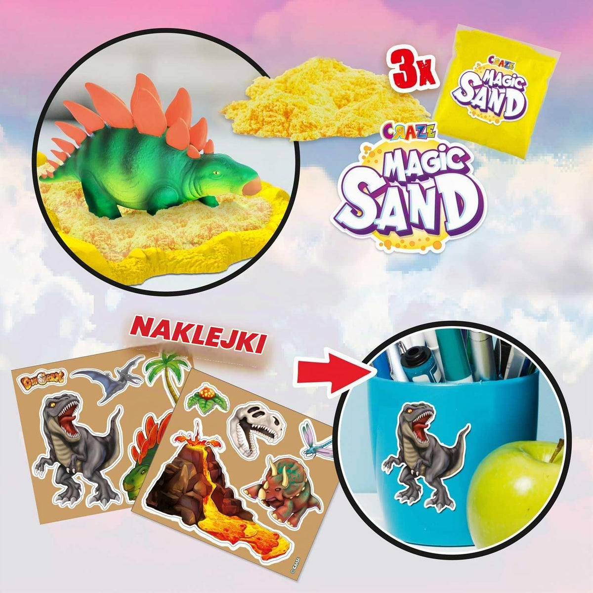 CRAZE Kalendarz adwentowy z zabawkami Dino Playset