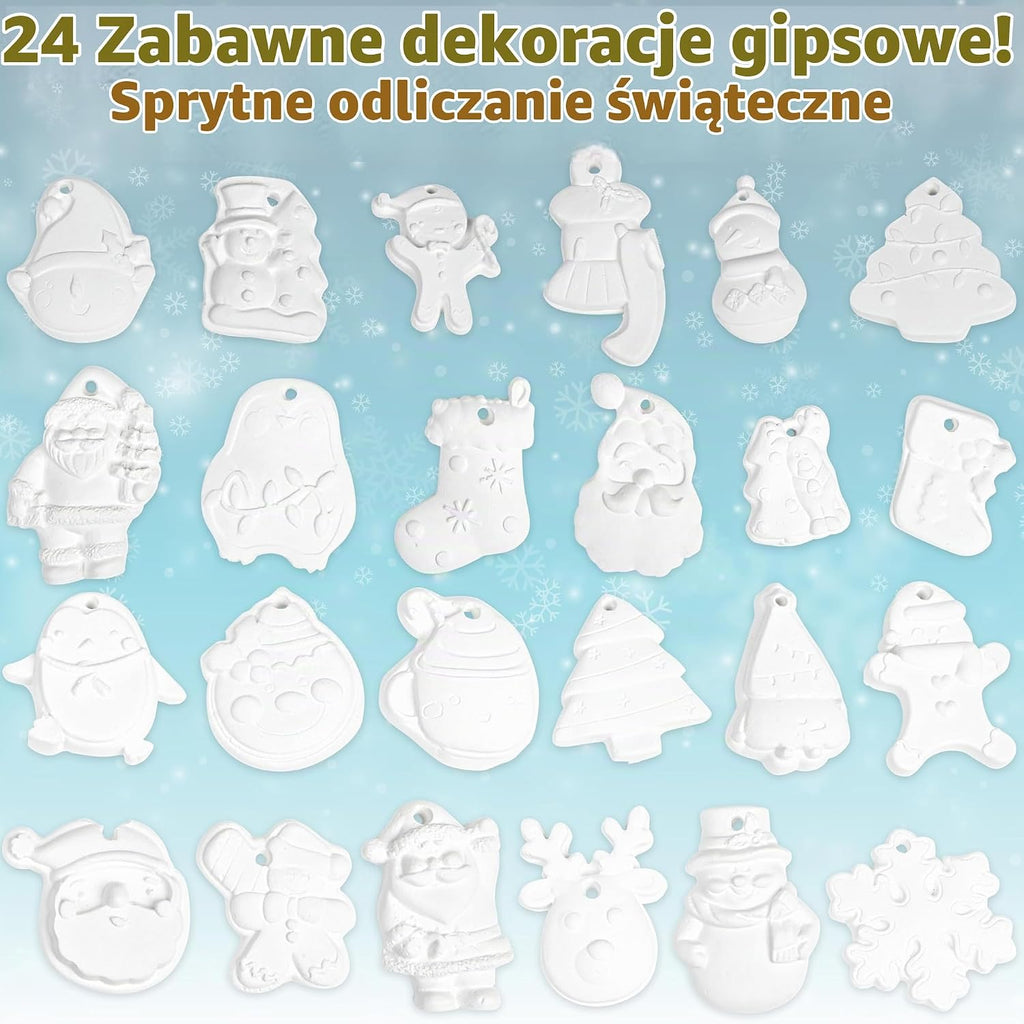 KreativeKraft DIY Dekoracje Kalendarz adwentowy 2024 Pomaluj własne