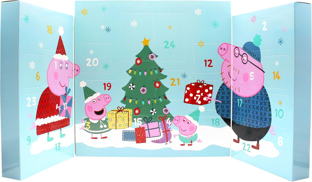 Joytoy Kalendarz adwentowy Peppa Pig z biżuterią i akcesoriami do włosów, 28 x 7 x 28 cm