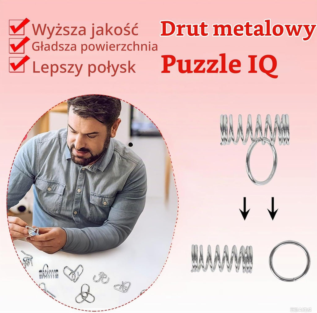 Giugio Kalendarz adwentowy z łamigłówkami – 24 metalowe puzzle