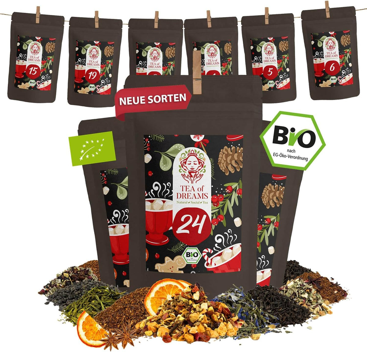 Tea of Dreams Kalendarz adwentowy z herbatą ekologiczną na rok 2023