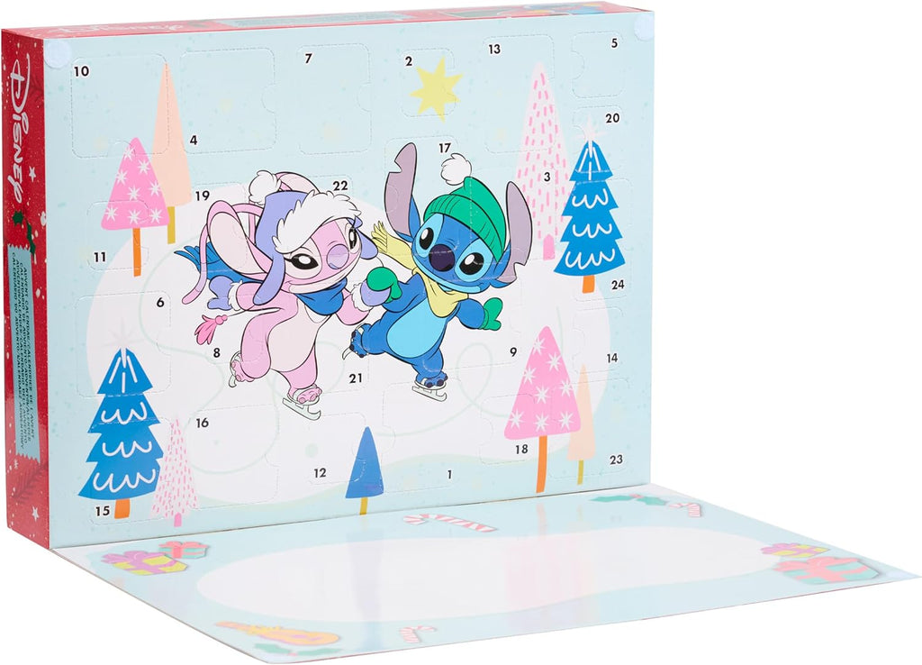 Just Play Disney Stitch Advent Calendar, 24 Day Christmas Countdown with 9 Mini Figures, Holiday Acc