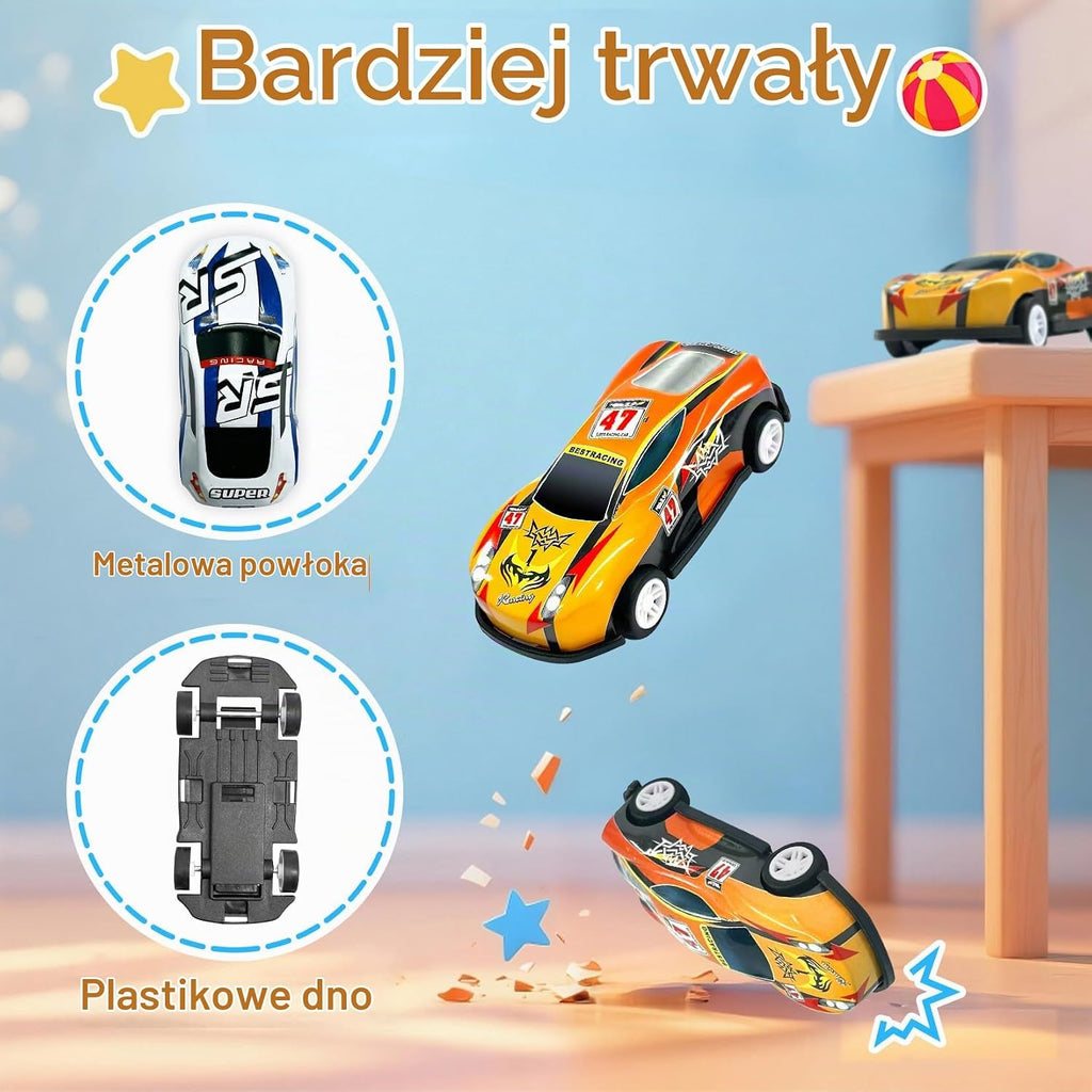 TOYABI Metalowy kalendarz adwentowy – zabawkowe samochody do zabawy
