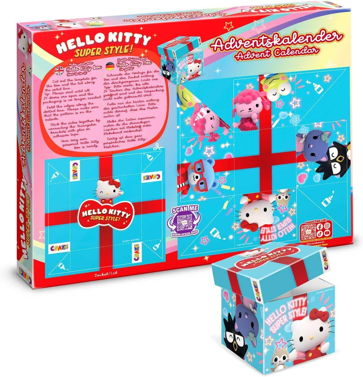 CRAZE Hello Kitty kalendarz adwentowy dla dzieci na rok 2026