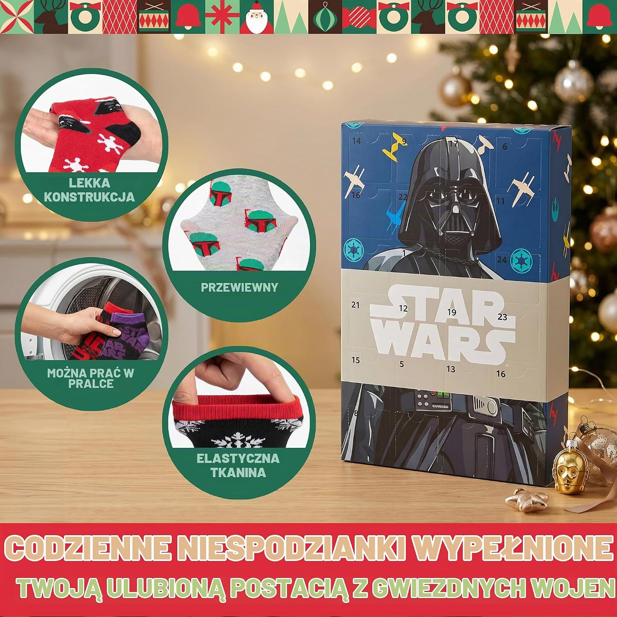 Get Trend Get Trend Star Wars Skarpety Kalendarz adwentowy 2026 dla mężczyzn