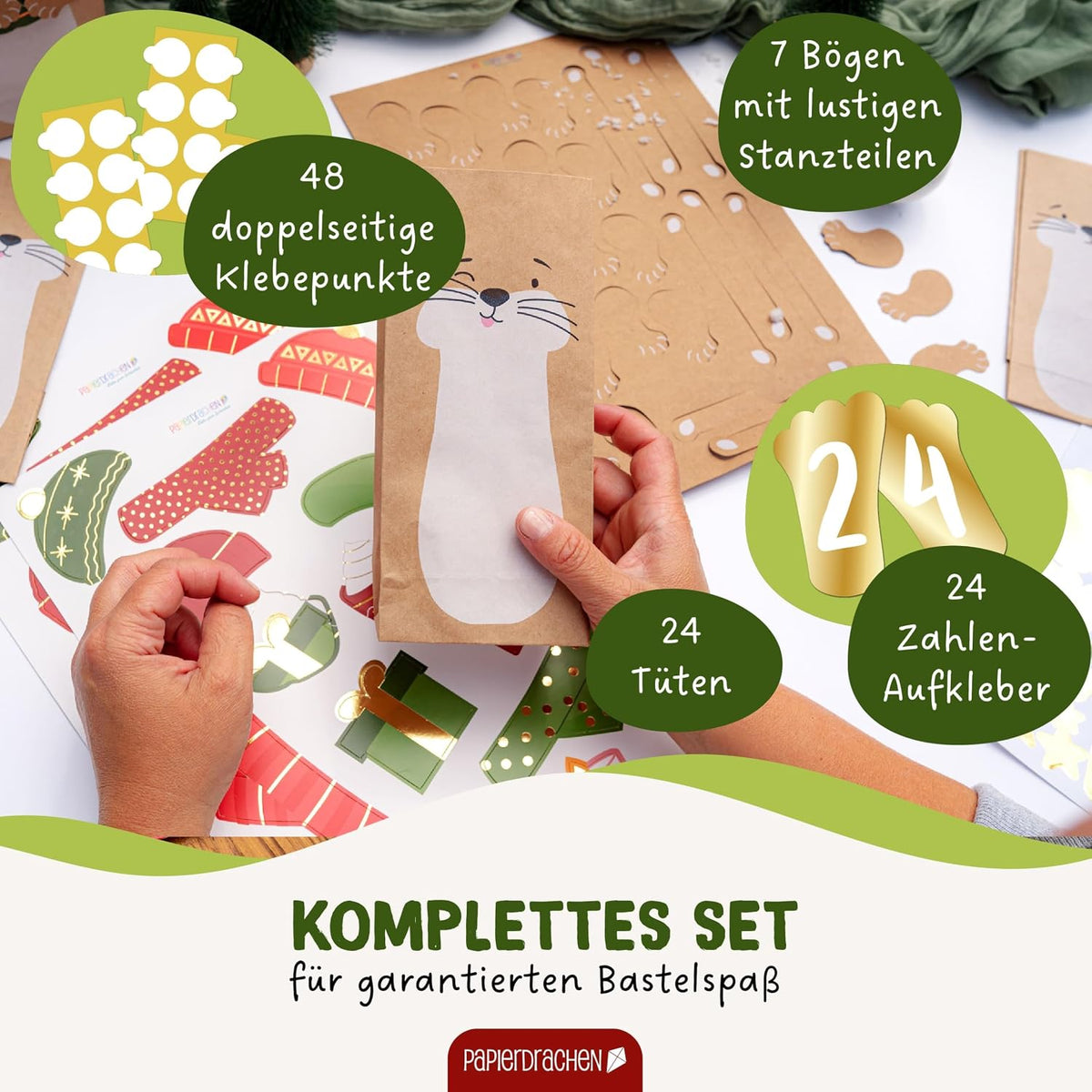 Papierdrachen Kalendarz adwentowy 2025 – wzór 2