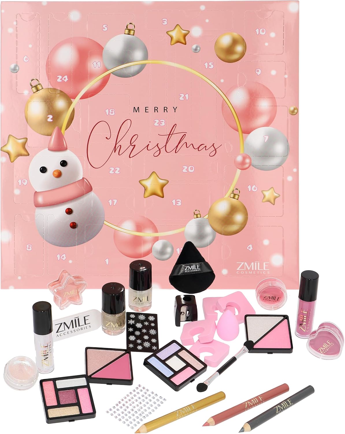 ZMILE COSMETICS Kalendarz adwentowy Snowman – 24 wegańskie kosmetyki