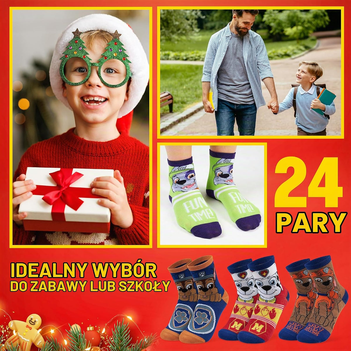 Get Trend Psi Patrol Chase Skarpety Kalendarz adwentowy 2025