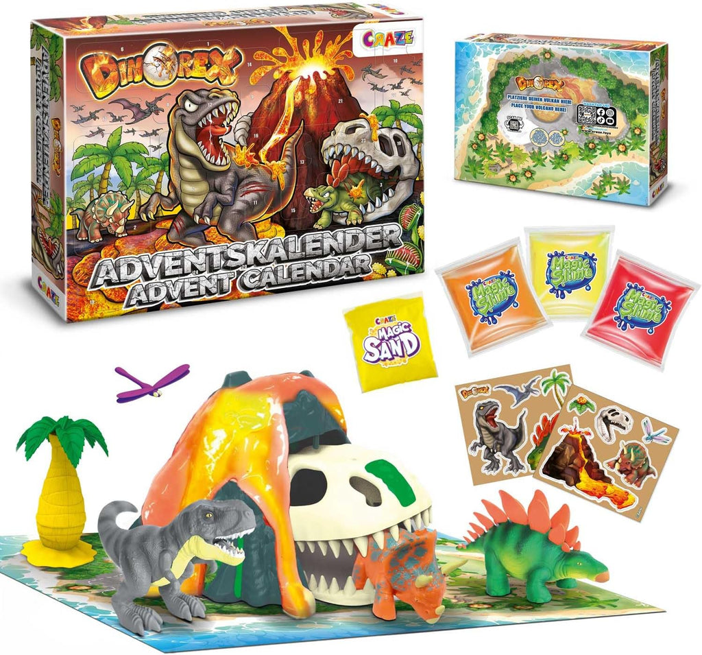 CRAZE Kalendarz adwentowy z zabawkami Dino Playset