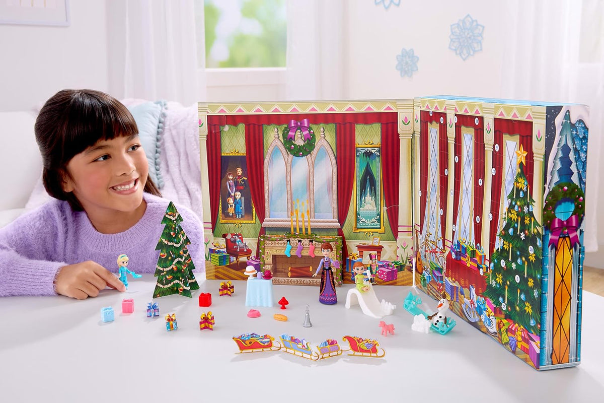 Mattel Disney Frozen młoda Anna i Elsa kalendarz adwentowy