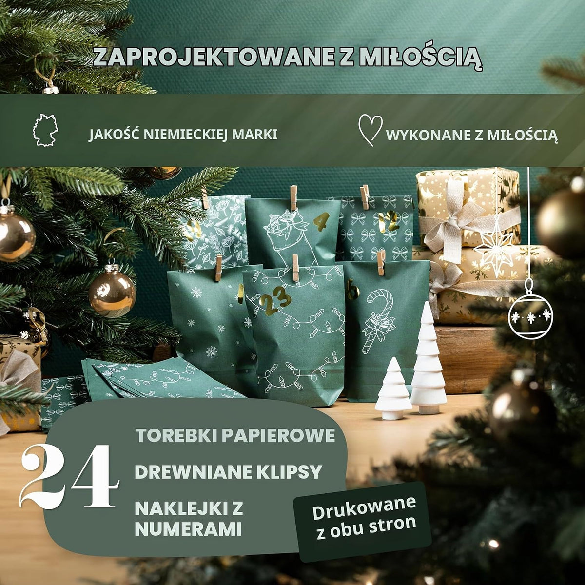 Amari Kalendarz adwentowy do napełnienia nr 23 Evergreen