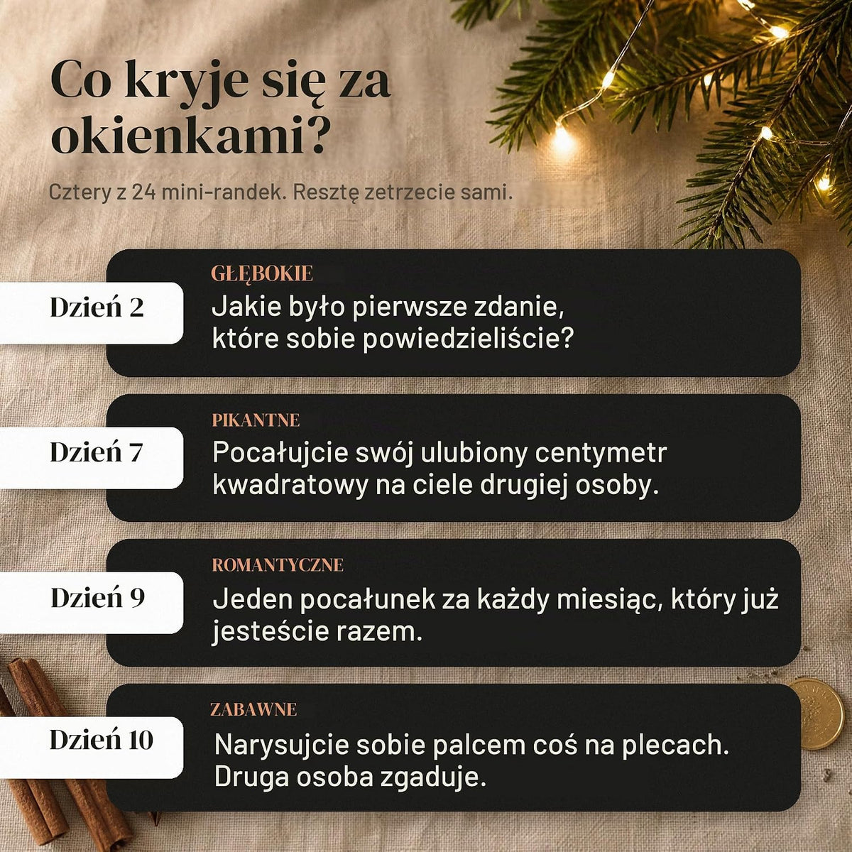 Kalendarz adwentowy dla par – 24 randki do zdrapywania