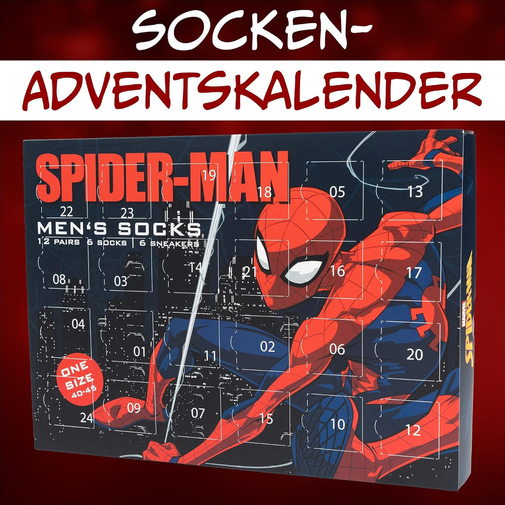 Marvel Spider-Man Kalendarz adwentowy ze skarpetkami – 12 par