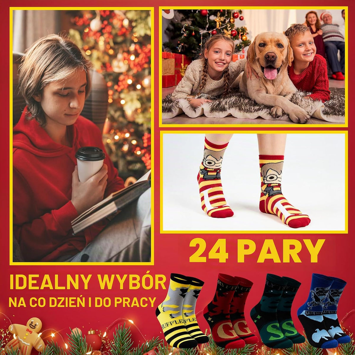 Get Trend Get Trend Harry Potter Skarpety Kalendarz adwentowy 2026 dla kobiet i