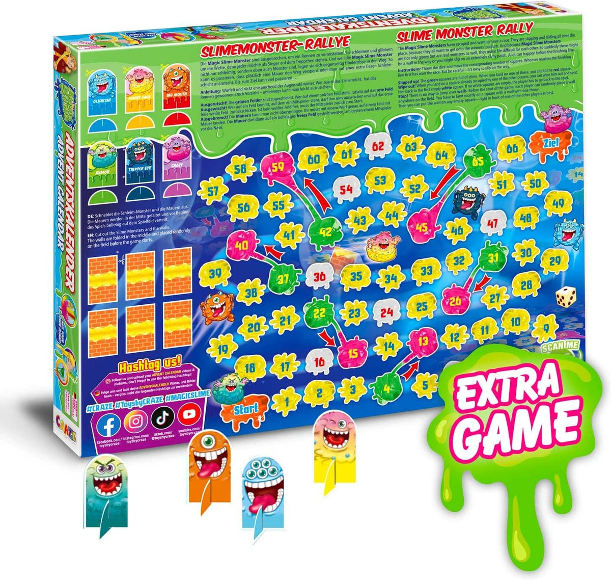 CRAZE CRAZE MAGIC SLIME Kalendarz adwentowy 2025 dla dzieci – kalendarz bożonarodzeniowy ze śluz