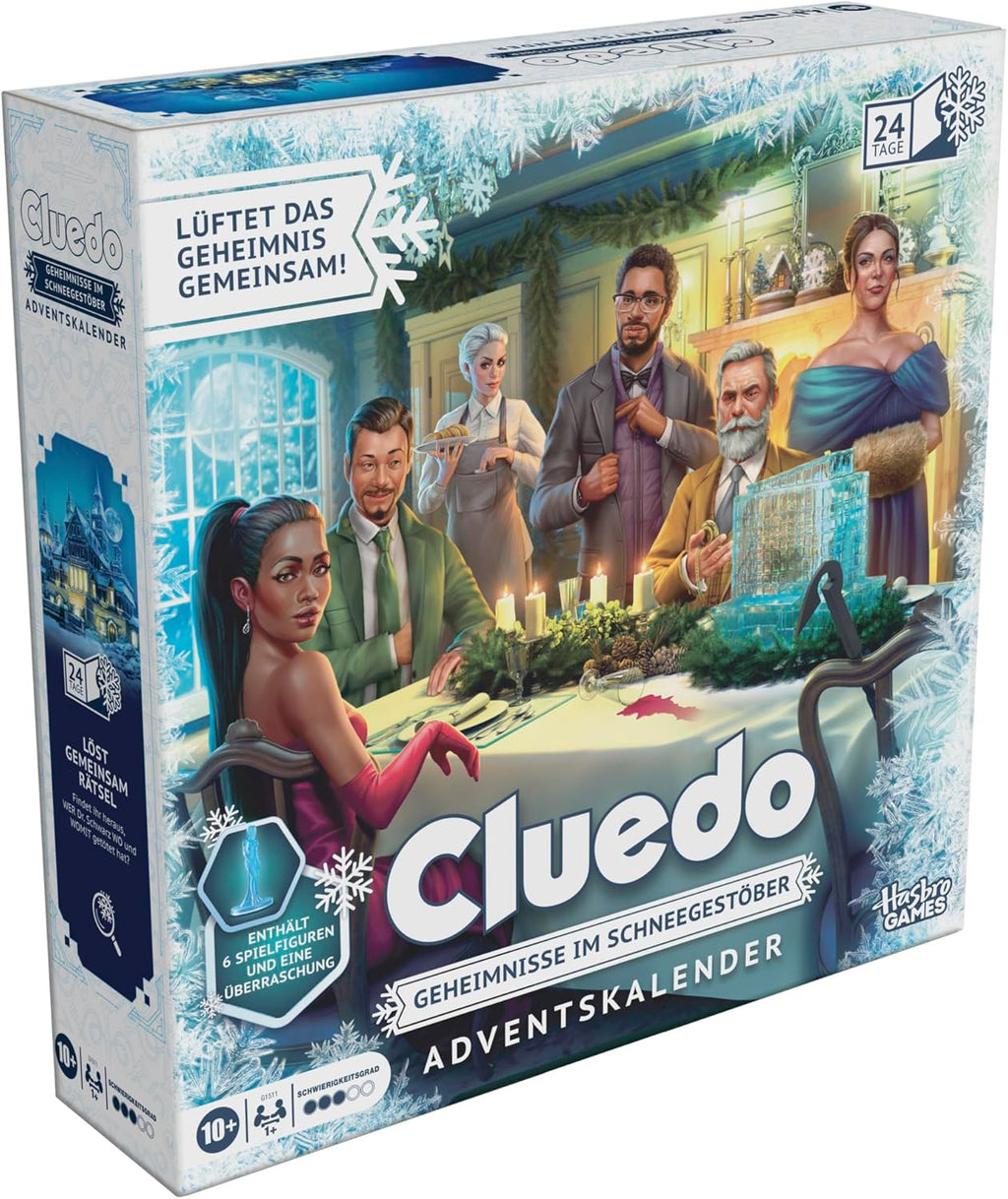 Hasbro Gaming Cluedo kalendarz adwentowy: Secrets Under Snowfall – wersja niemiecka