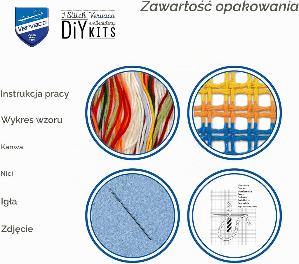VERVACO Zestaw do Haftu Krzyżykowego Kalendarz Adwentowy MIKOŁAJKanwa