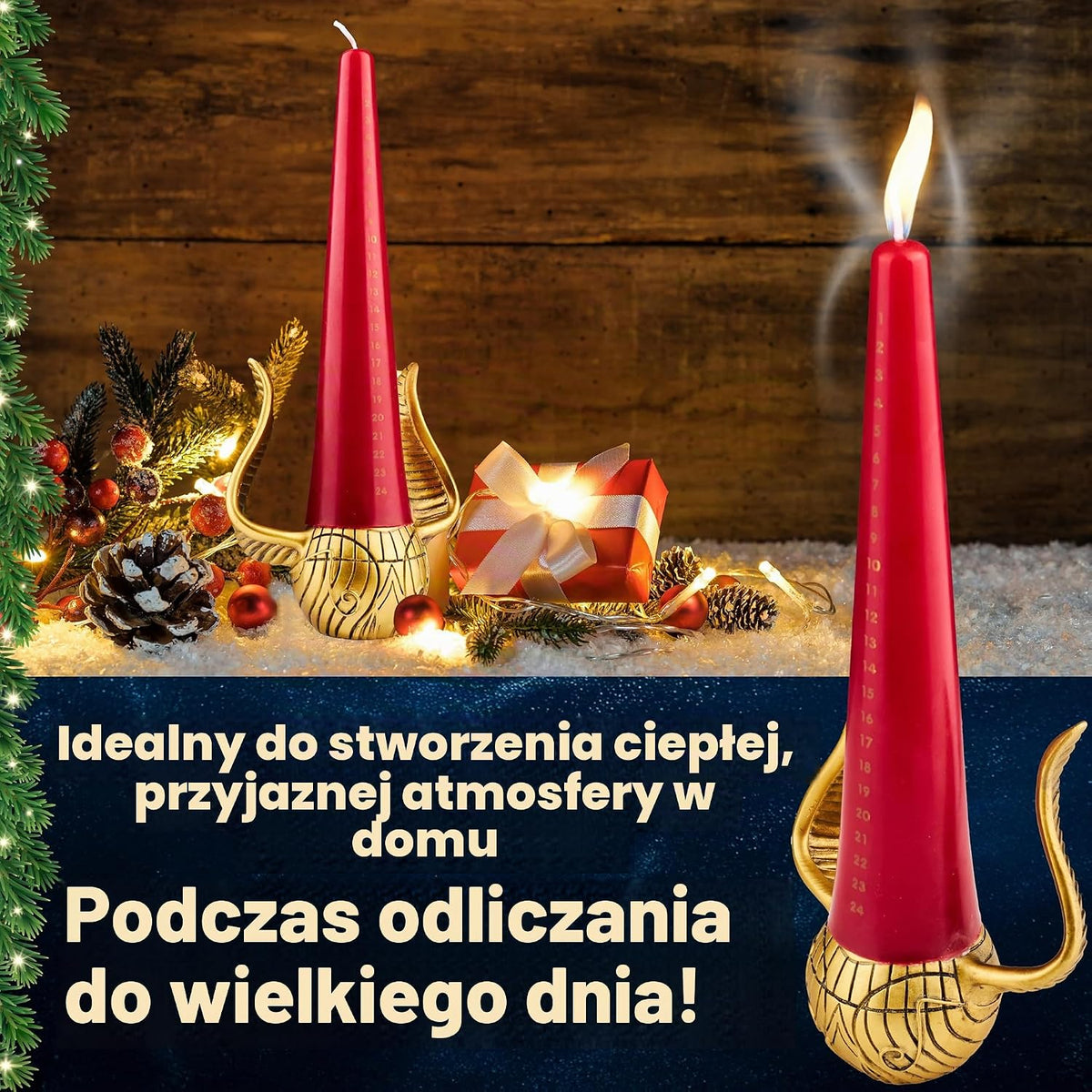 Harry Potter Kalendarz adwentowy 2026 – świeca stożkowa